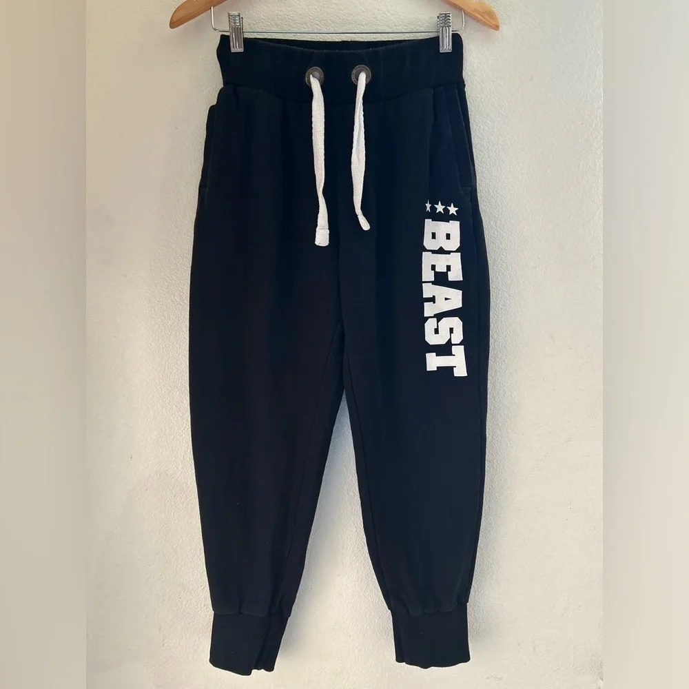 Bewakoof | “Beast” Black Joggers